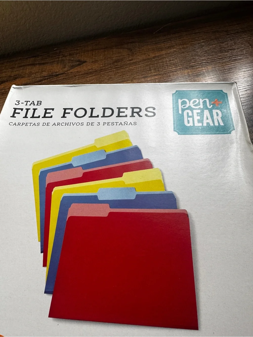 Assorted Color 3-Tab File Folders - 50 Count
